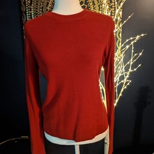 Loft burnt orange crew neck sweater
